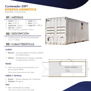 Contenedor 20 Ft Bodega Hermética