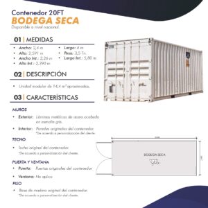 Contenedor 20 Ft Bodega Hermética Seca